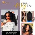 Glueless Water Curly Wig (180 Density)