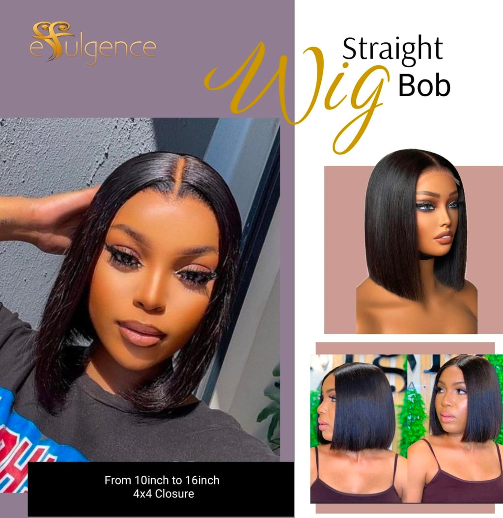 Glueless Straight Bob (180 Density)