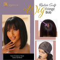 Realistic Straight Fringe Bob Wig (180 Density)