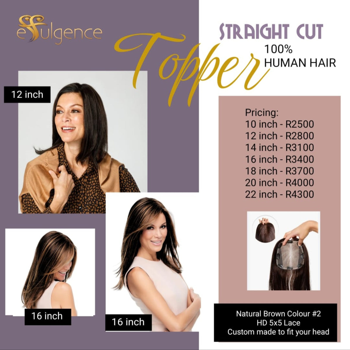 Straight Cut Lace Topper