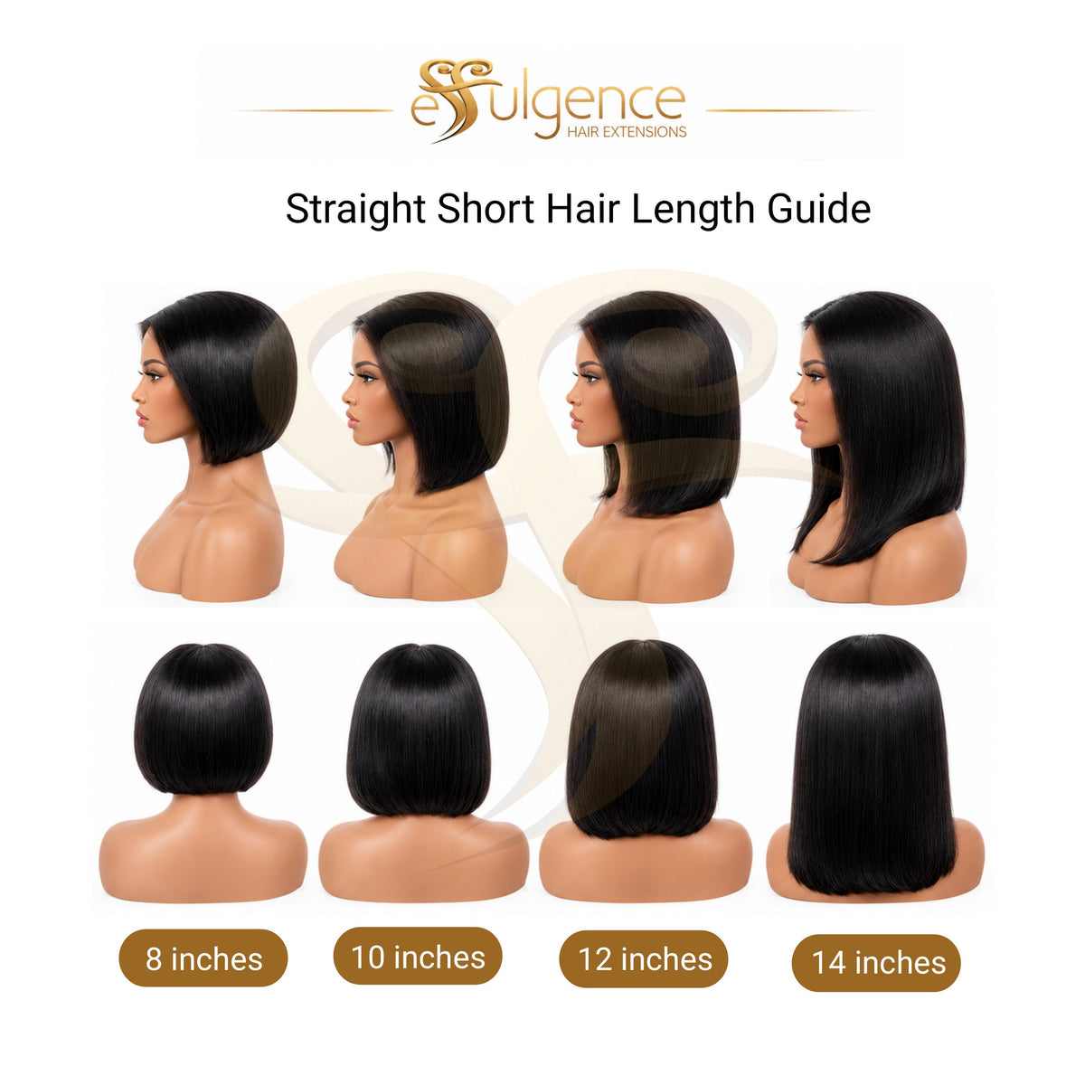 Realistic Straight Fringe Bob Wig (180 Density)